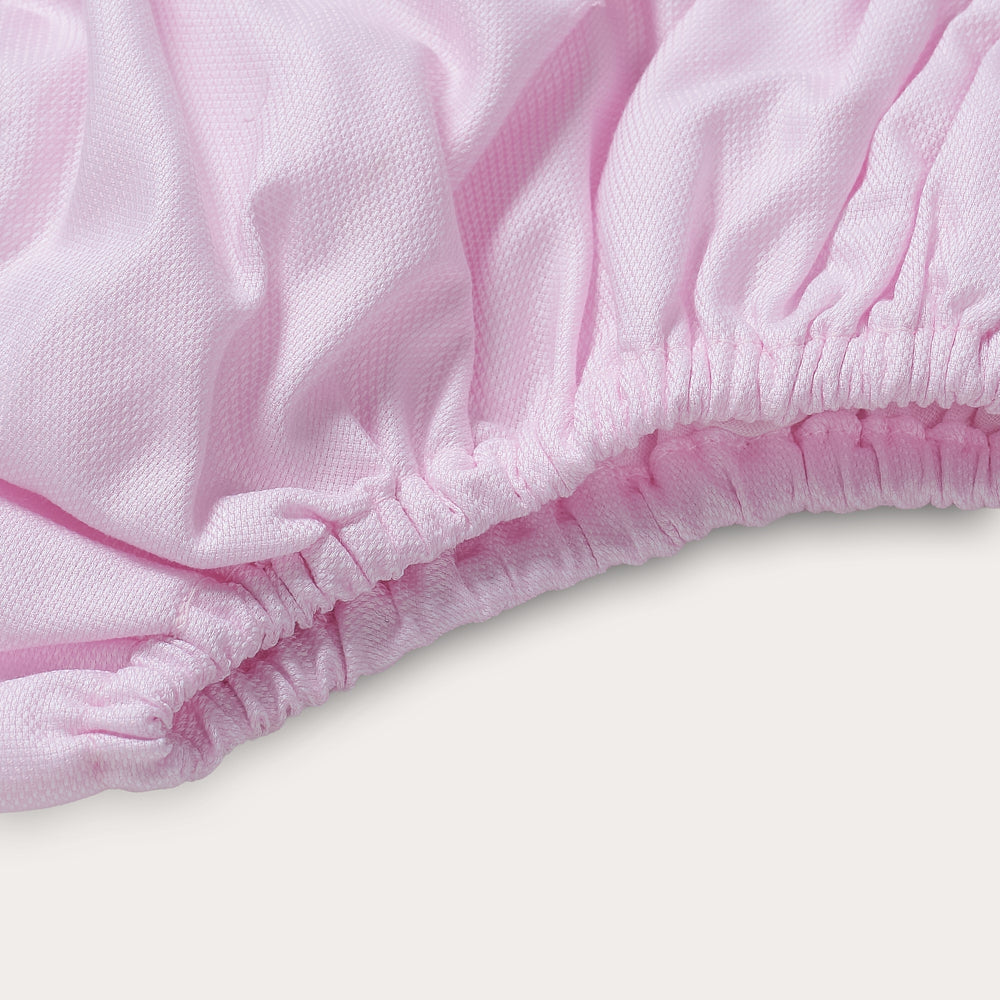 Hand smocked pink Fifi dress with pant and bows