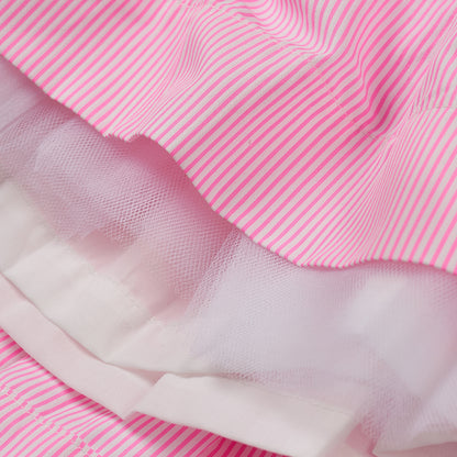 Hand smocked BETTY dress pink stripe
