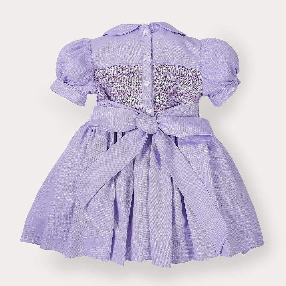 Hand smocked Alice dress lavender