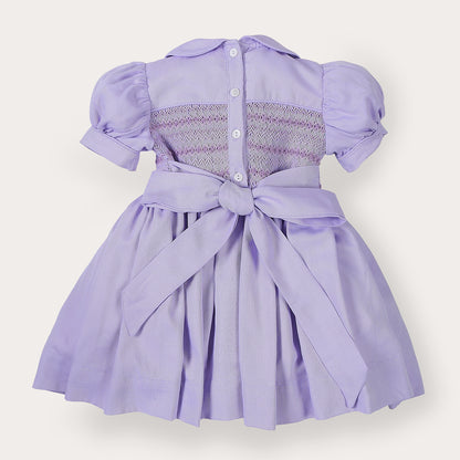 Hand smocked Alice dress lavender