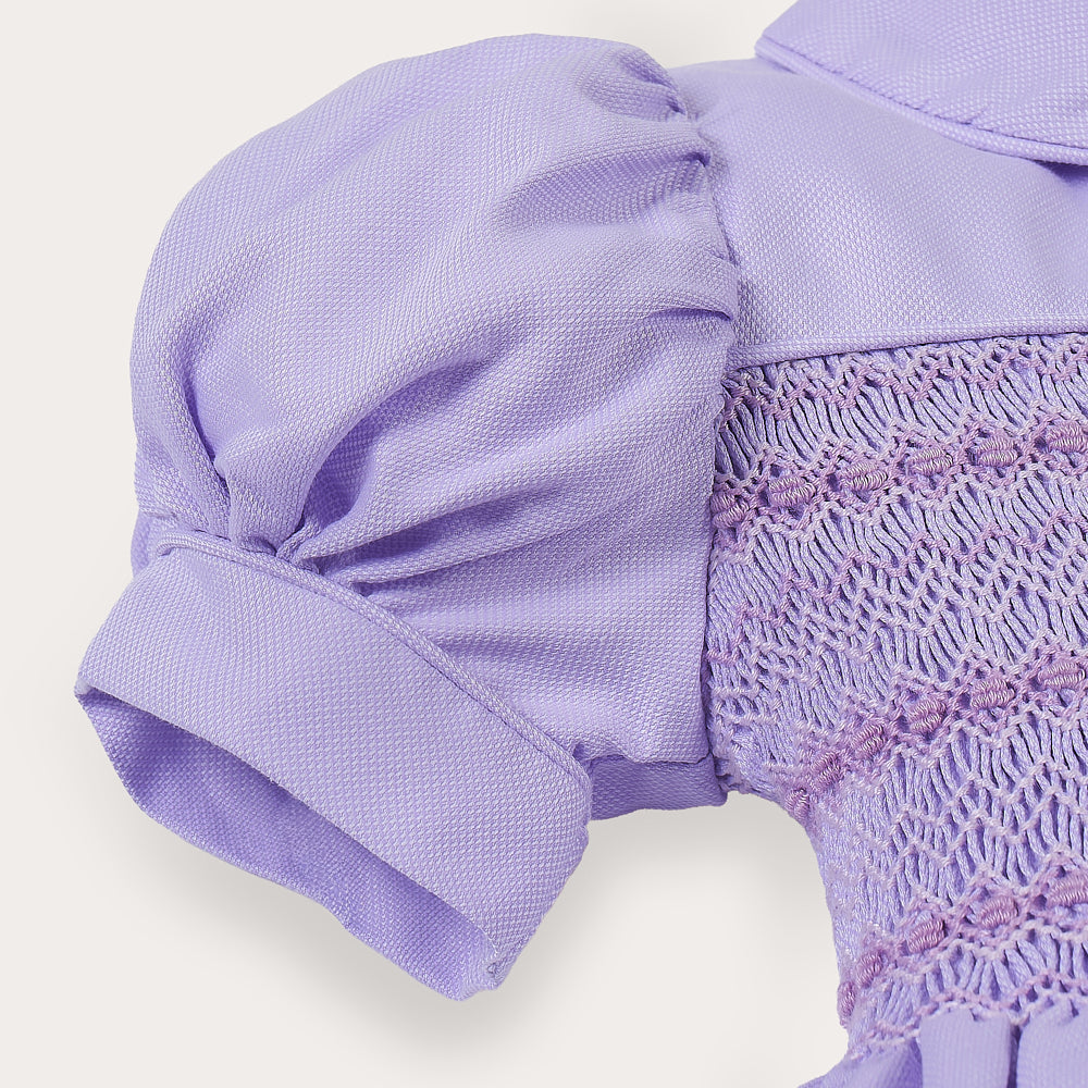 Hand smocked Alice dress lavender
