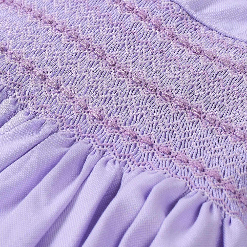 Hand smocked Alice dress lavender