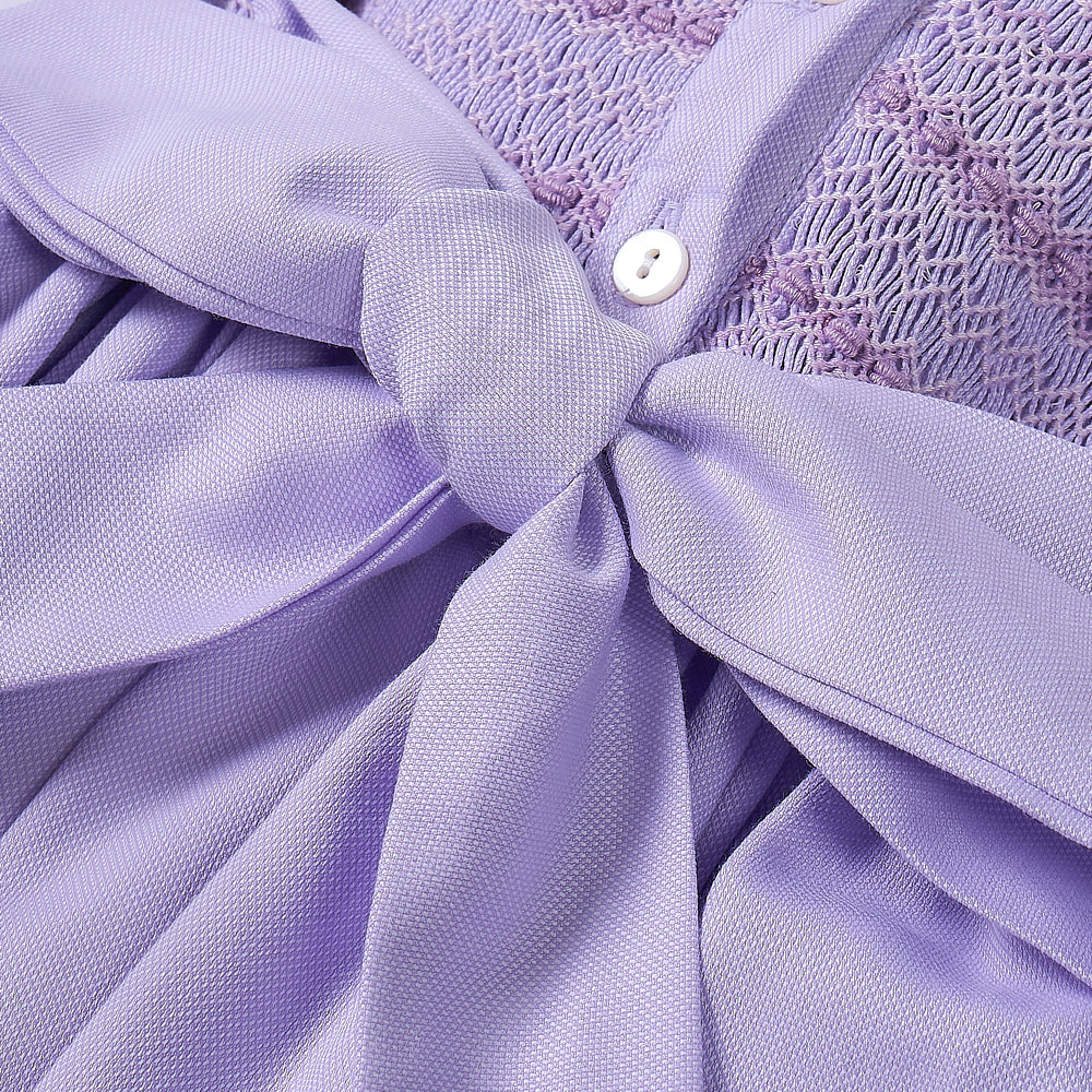 Hand smocked Alice dress lavender