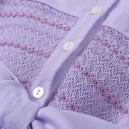 Hand smocked Alice dress lavender