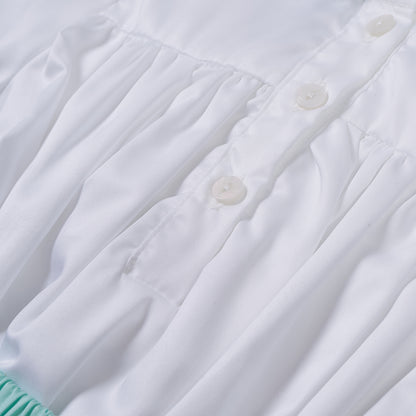 Hand Smocked Mint Boys Set