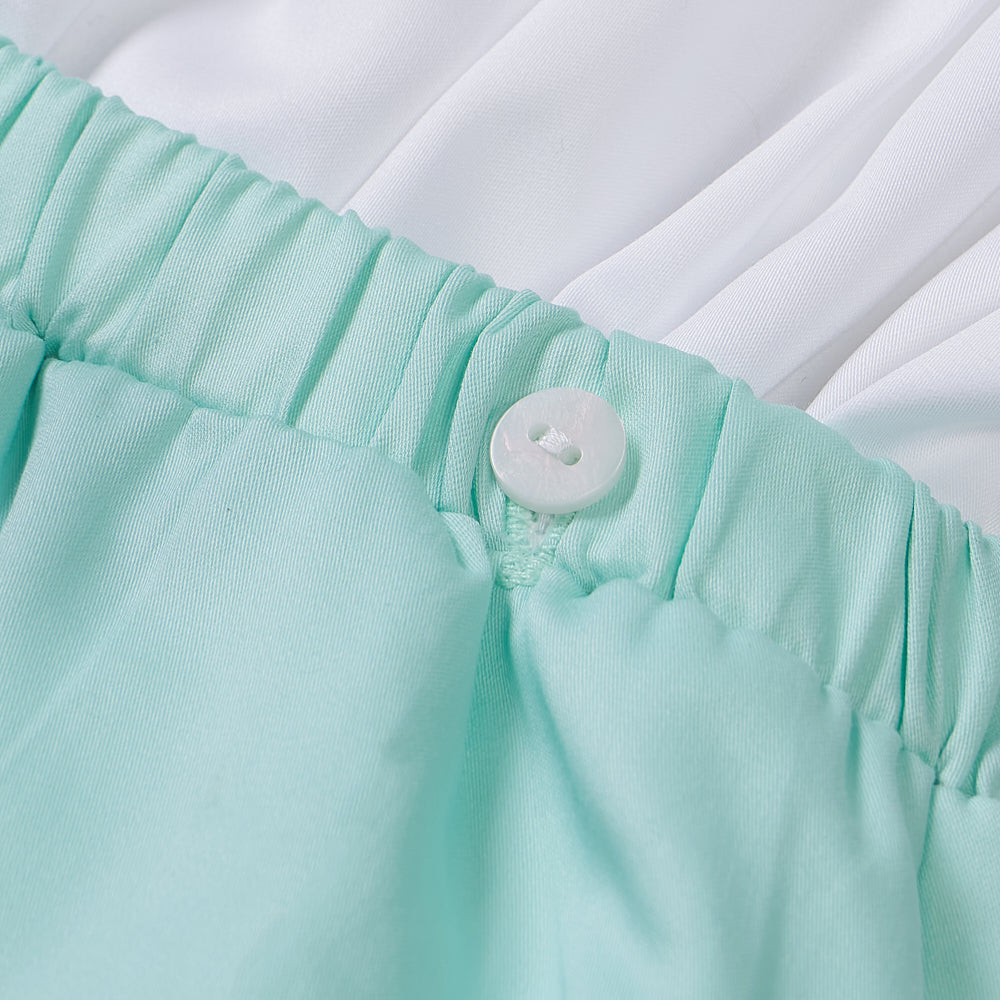 Hand Smocked Mint Boys Set