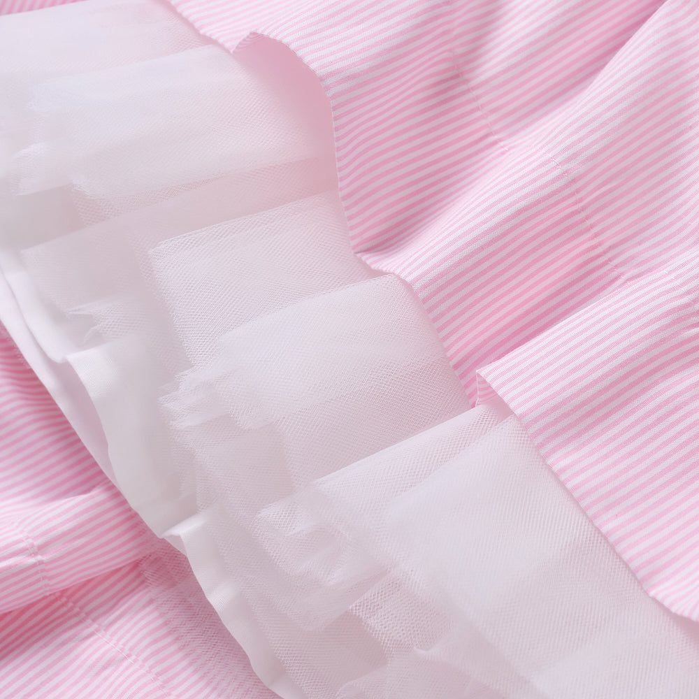 Hand Smocked Clara Dress Pink Stripe