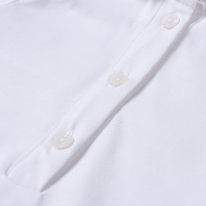 Hand smocked cotton babygrow with grey details