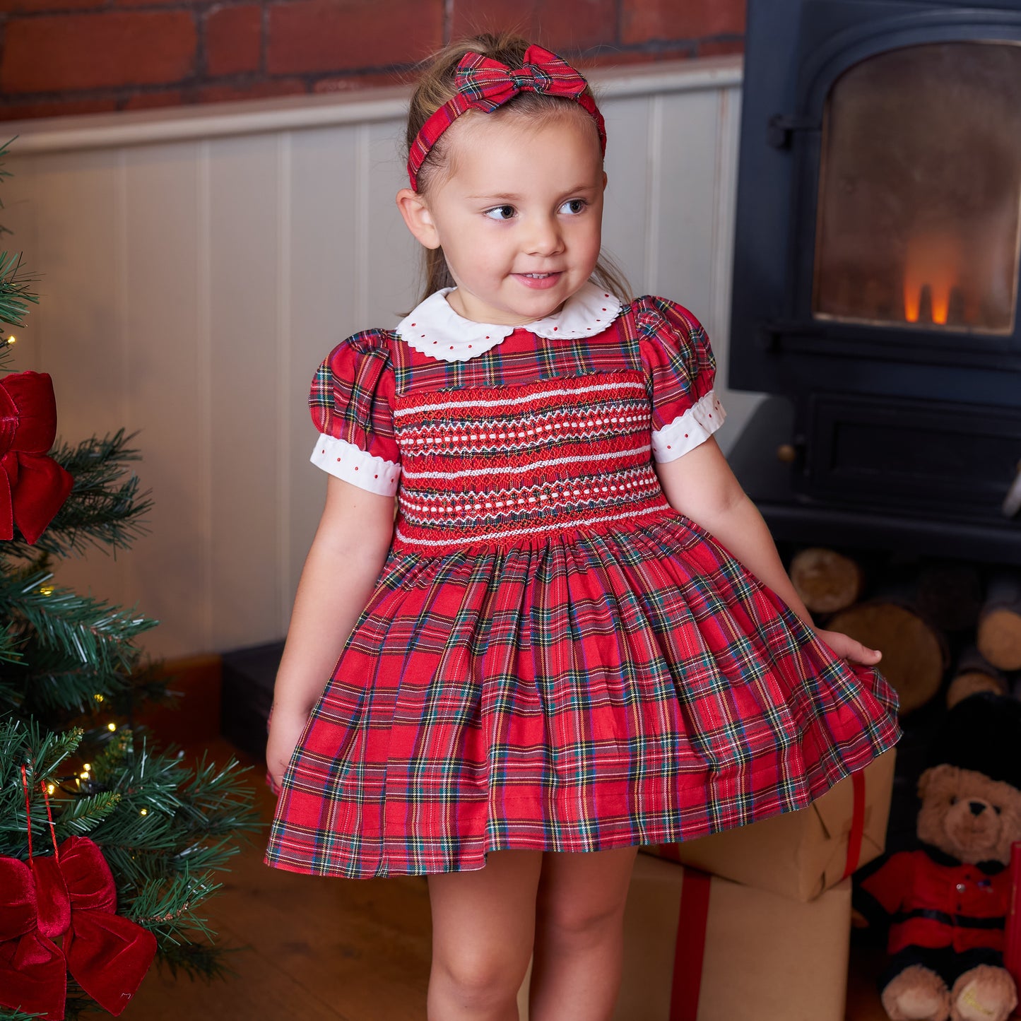 Hand smocked Morven dress with over 10 layers of tutu