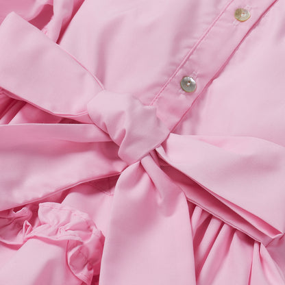 Hand smocked pink Rose dress with headband and pant