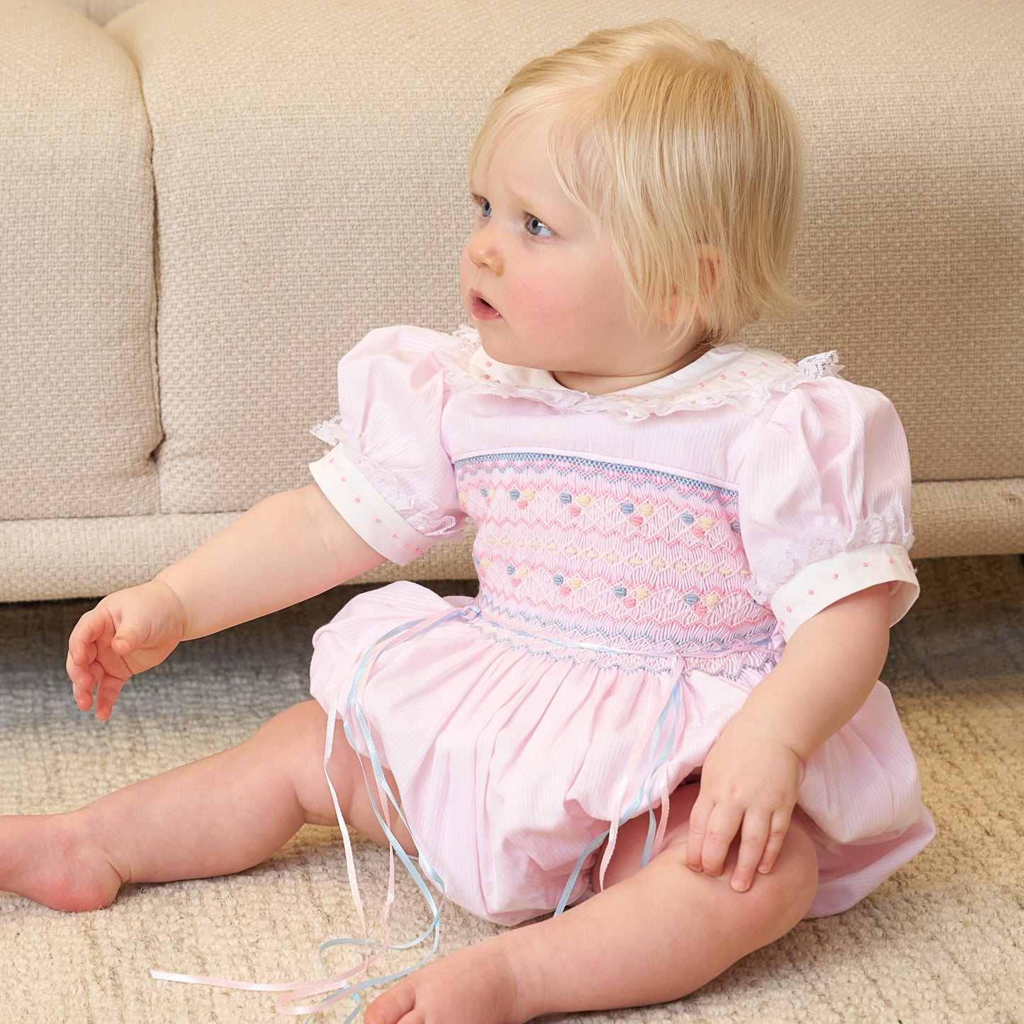 Hand Smocked Pascarella Romper