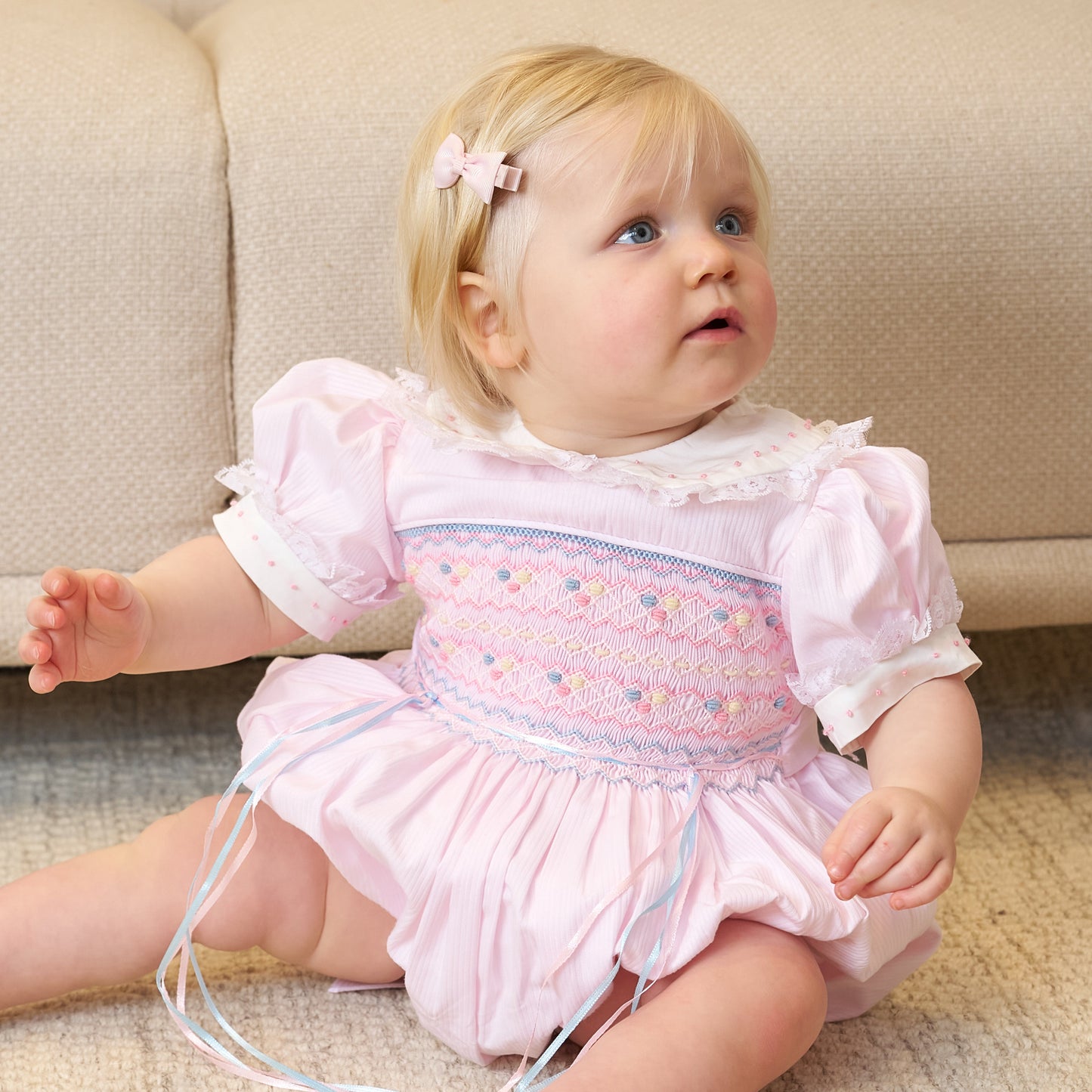 Hand Smocked Pascarella Romper