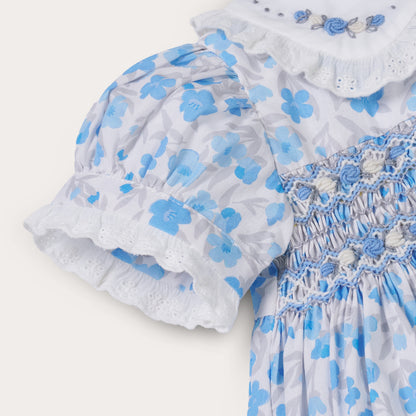 Hand Smocked Bluebell Romper