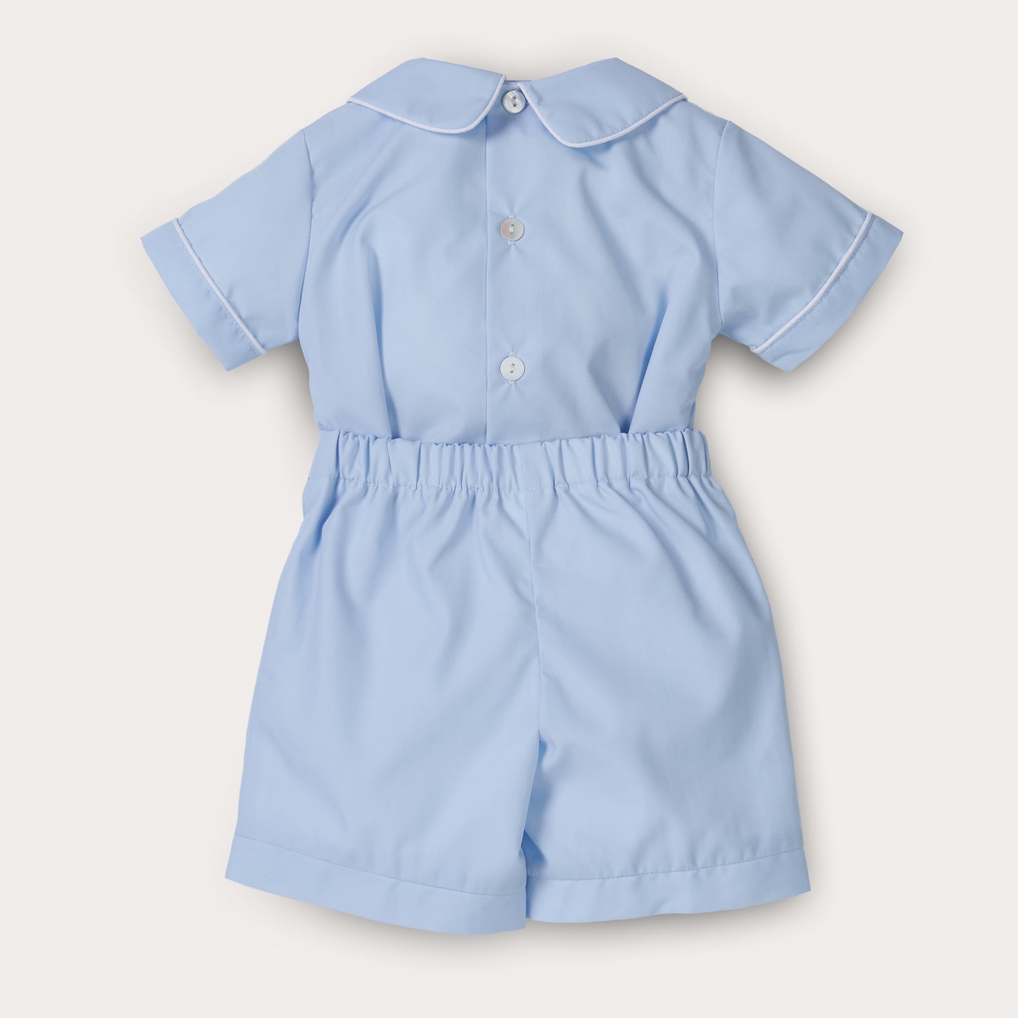 Boys Sky Hand Smocked Short Set