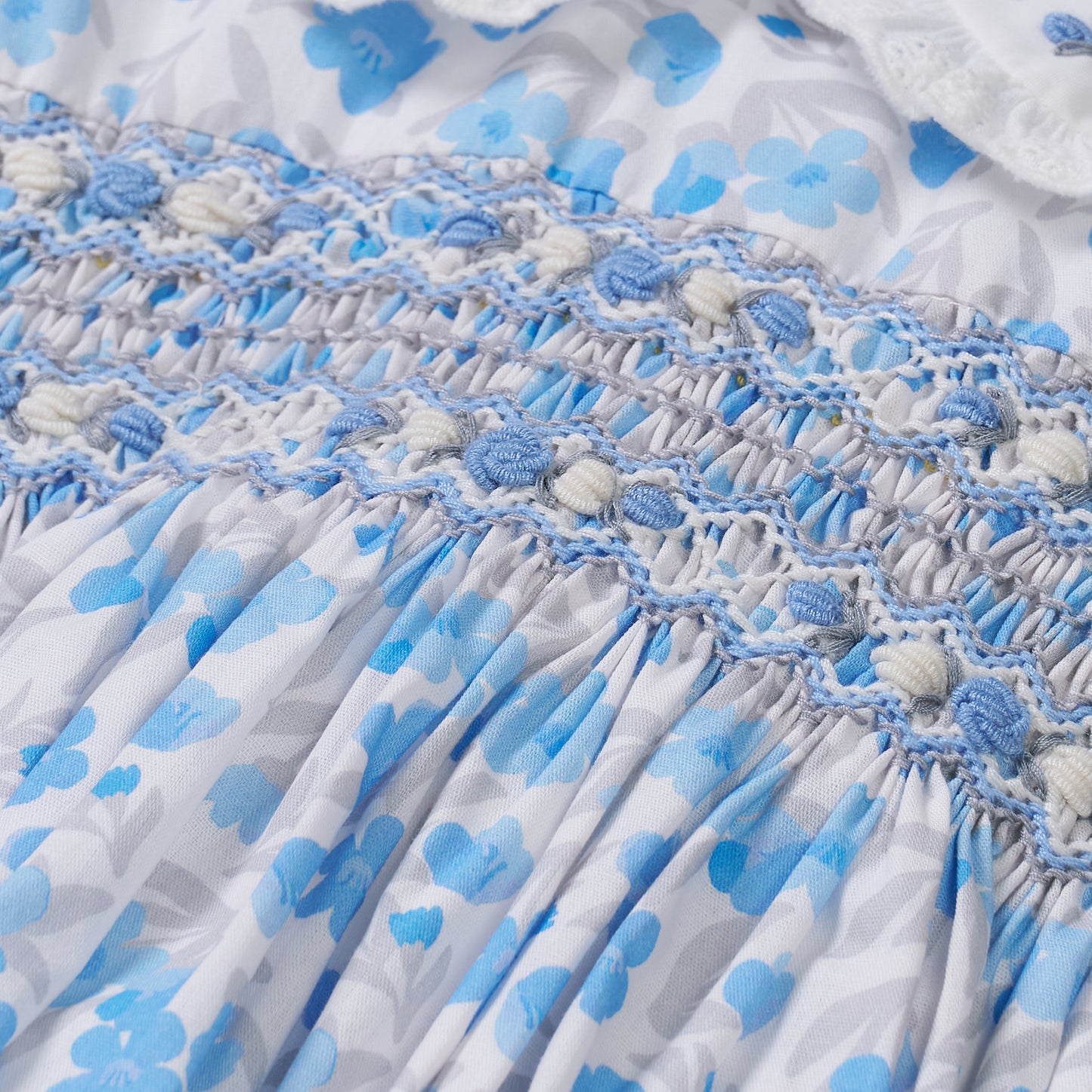 Hand Smocked Bluebell Romper