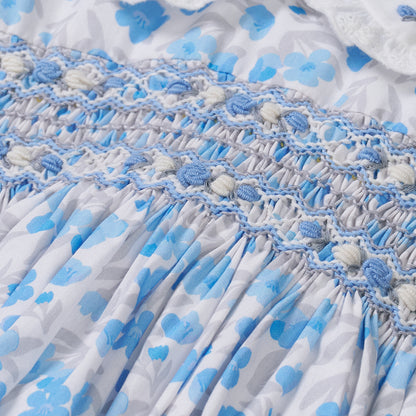 Hand Smocked Bluebell Romper