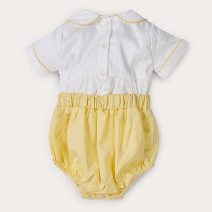 Boys Erin Hand Smocked Bubble Set