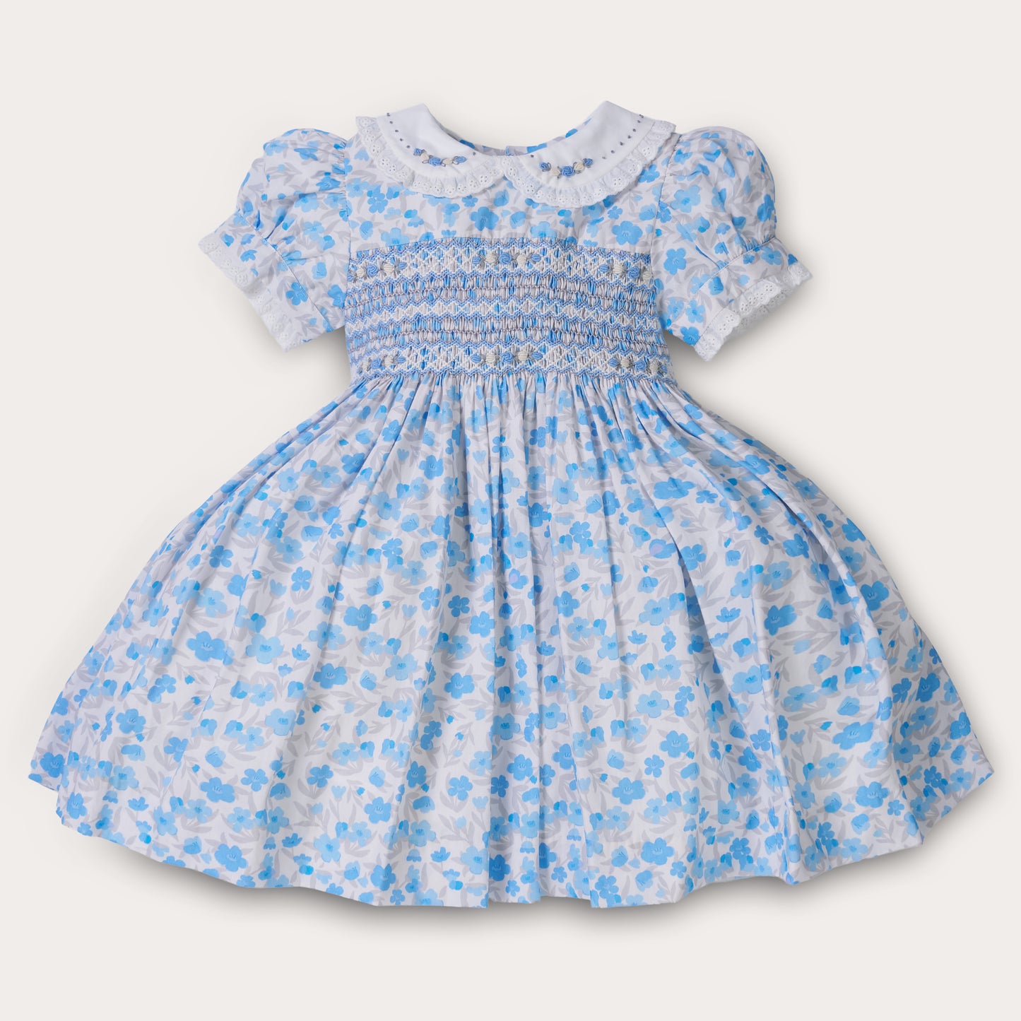 Hand Smocked Bluebell Dress