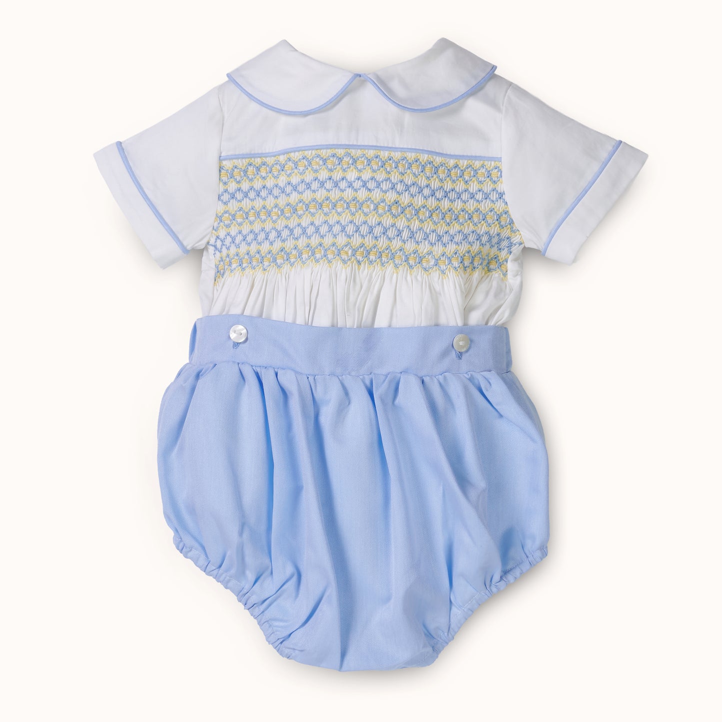 Boys Morgan Hand Smocked Bubble Set