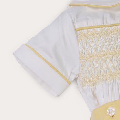 Boys Erin Hand Smocked Bubble Set