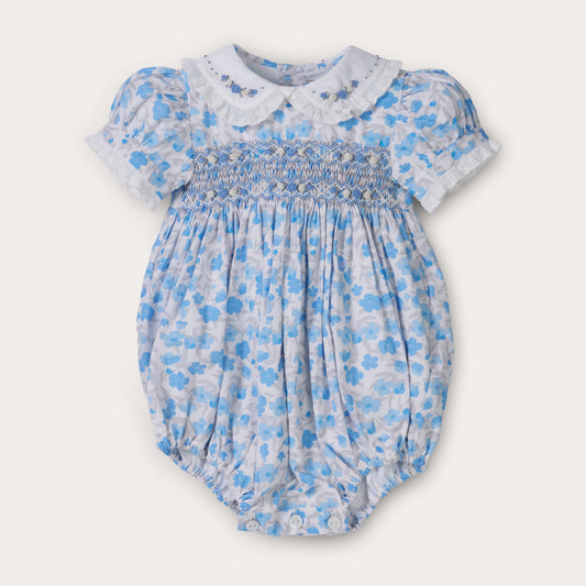 Hand Smocked Bluebell Romper