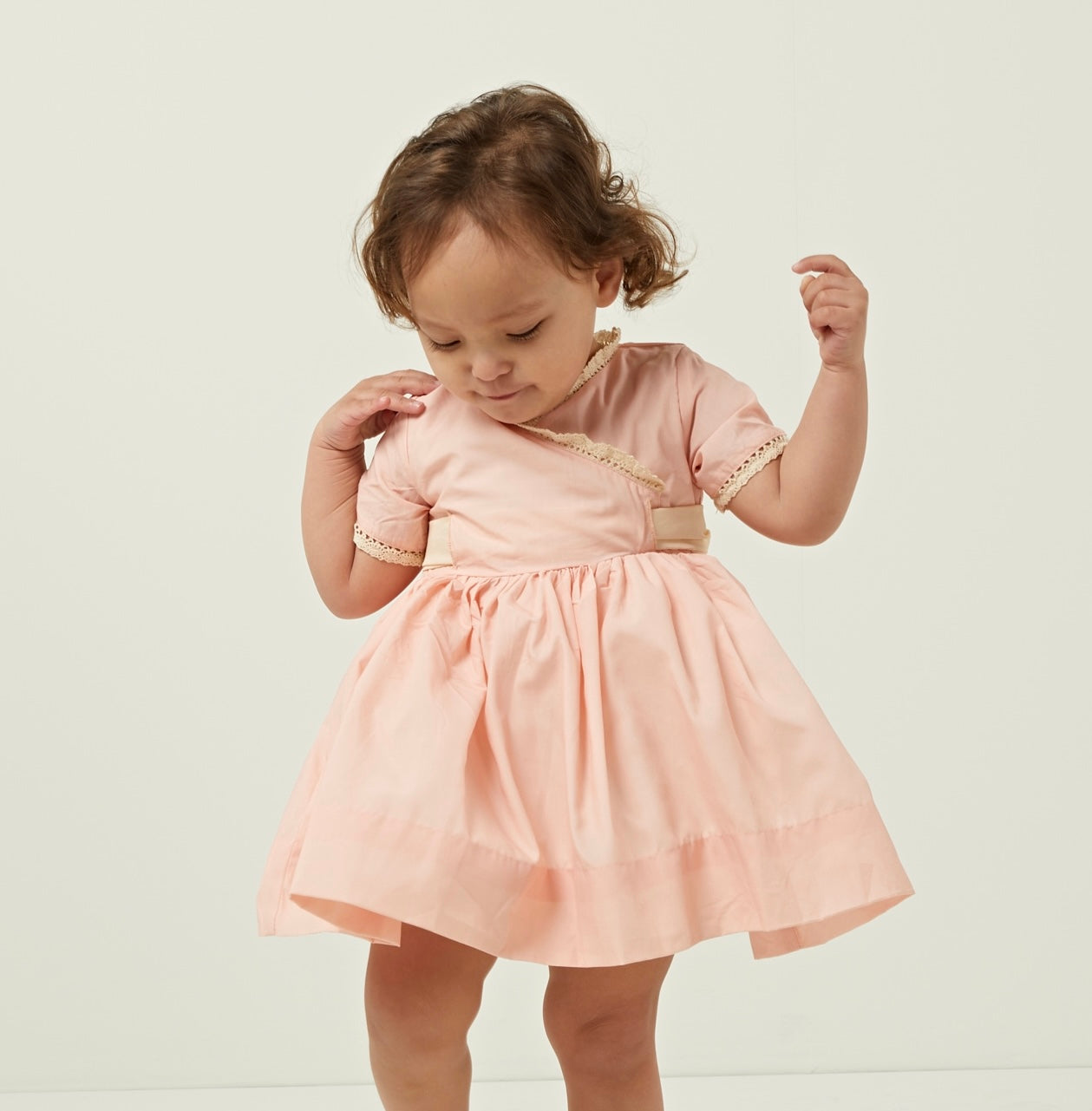 Peach Wrap over Dress