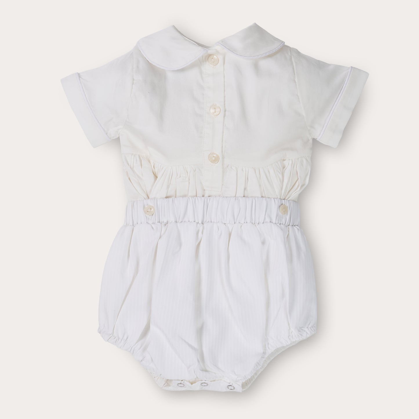 Boys Lux Hand Smocked Bubble Set