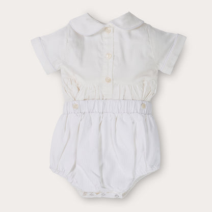 Boys Lux Hand Smocked Bubble Set