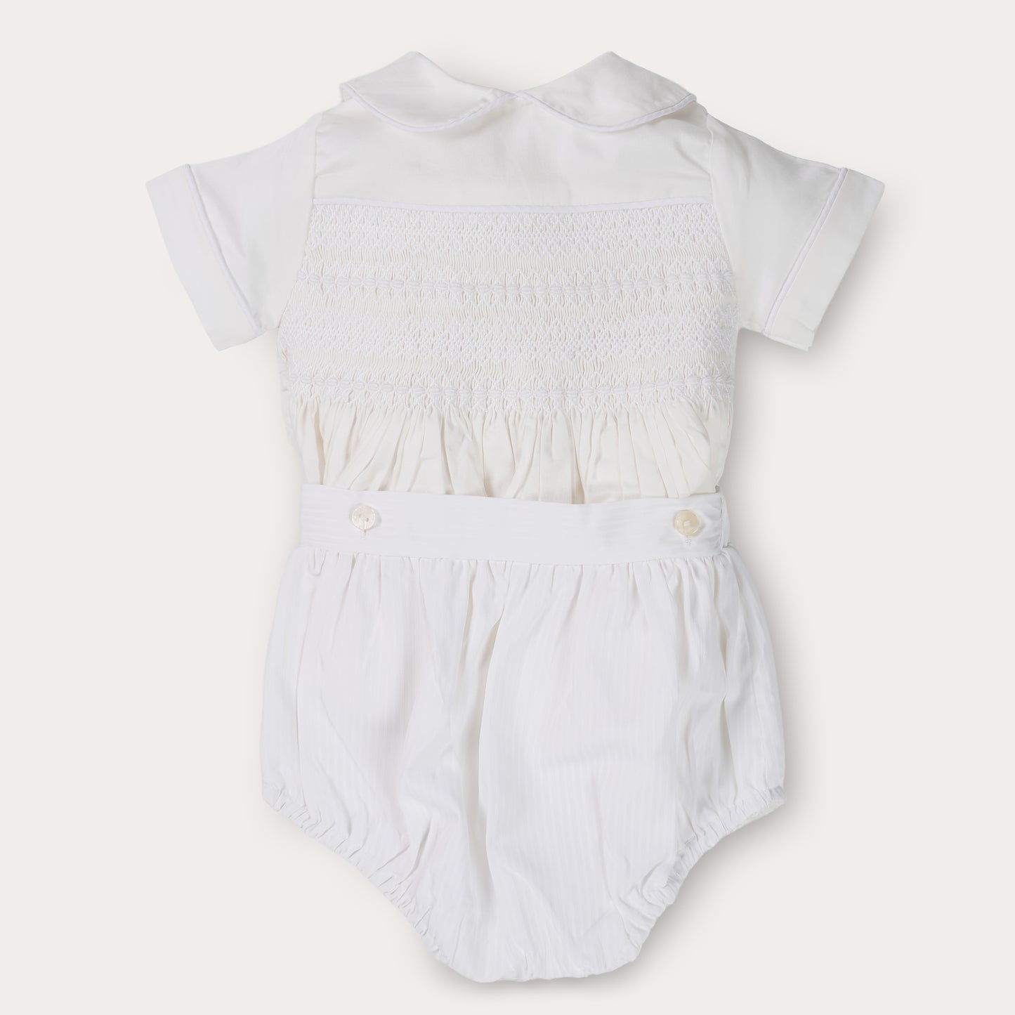 Boys Lux Hand Smocked Bubble Set
