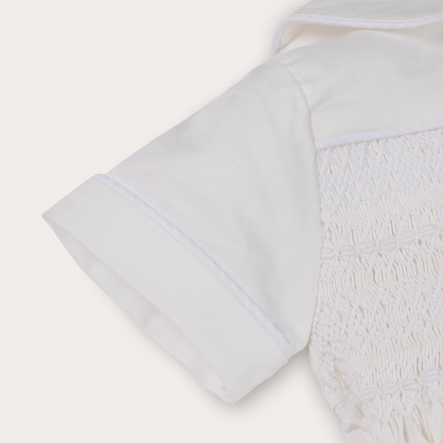 Boys Lux Hand Smocked Bubble Set