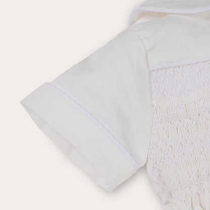 Boys Lux Hand Smocked Bubble Set