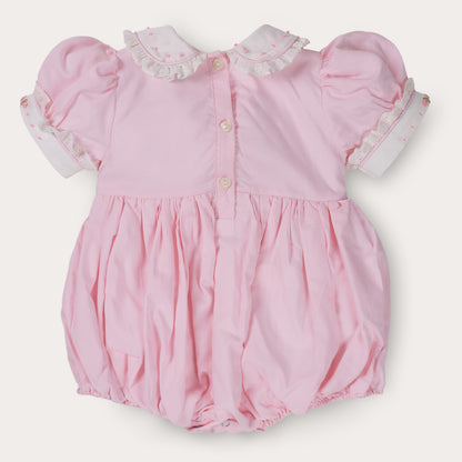 Amelia Hand Smocked Romper – Pink