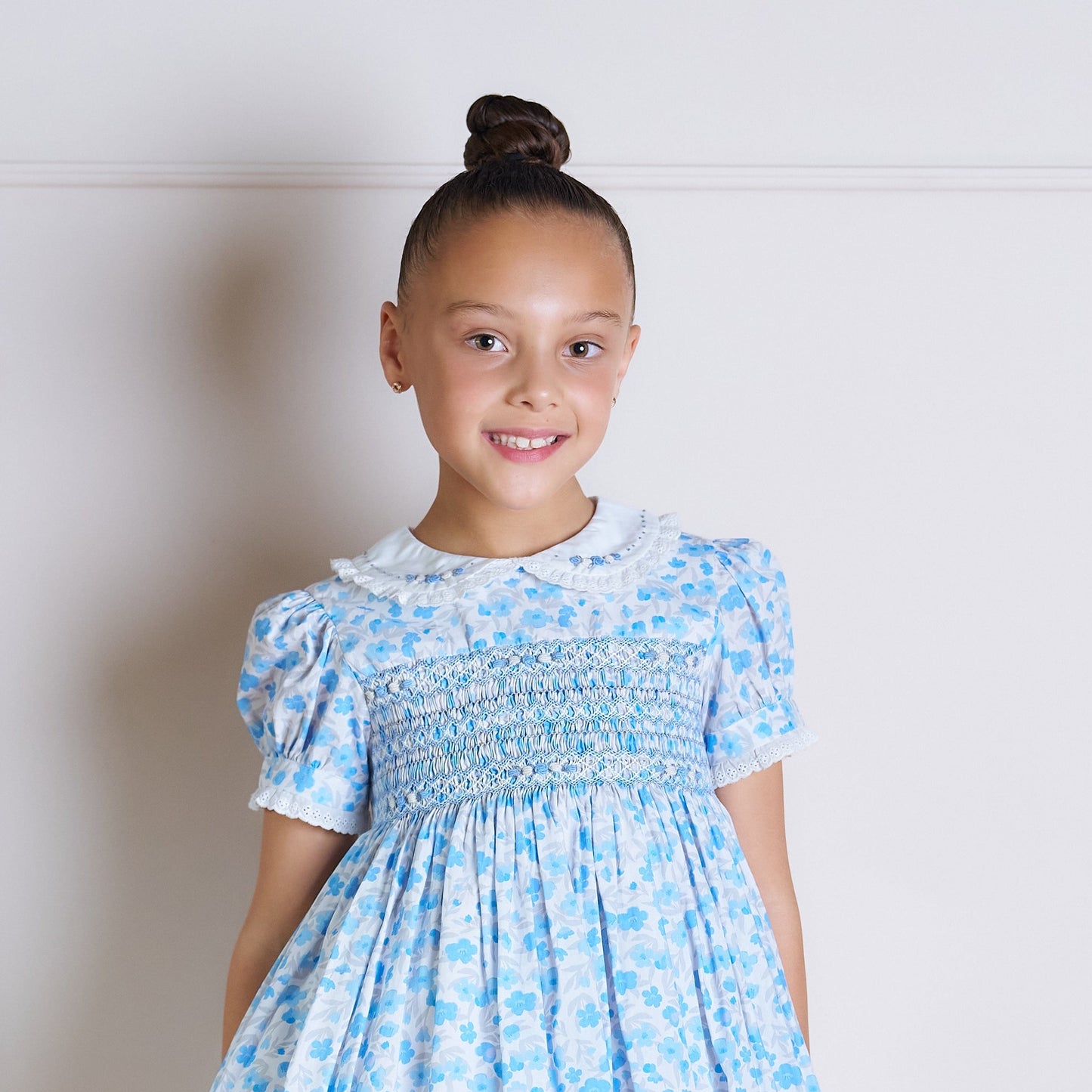 Hand Smocked Bluebell Dress
