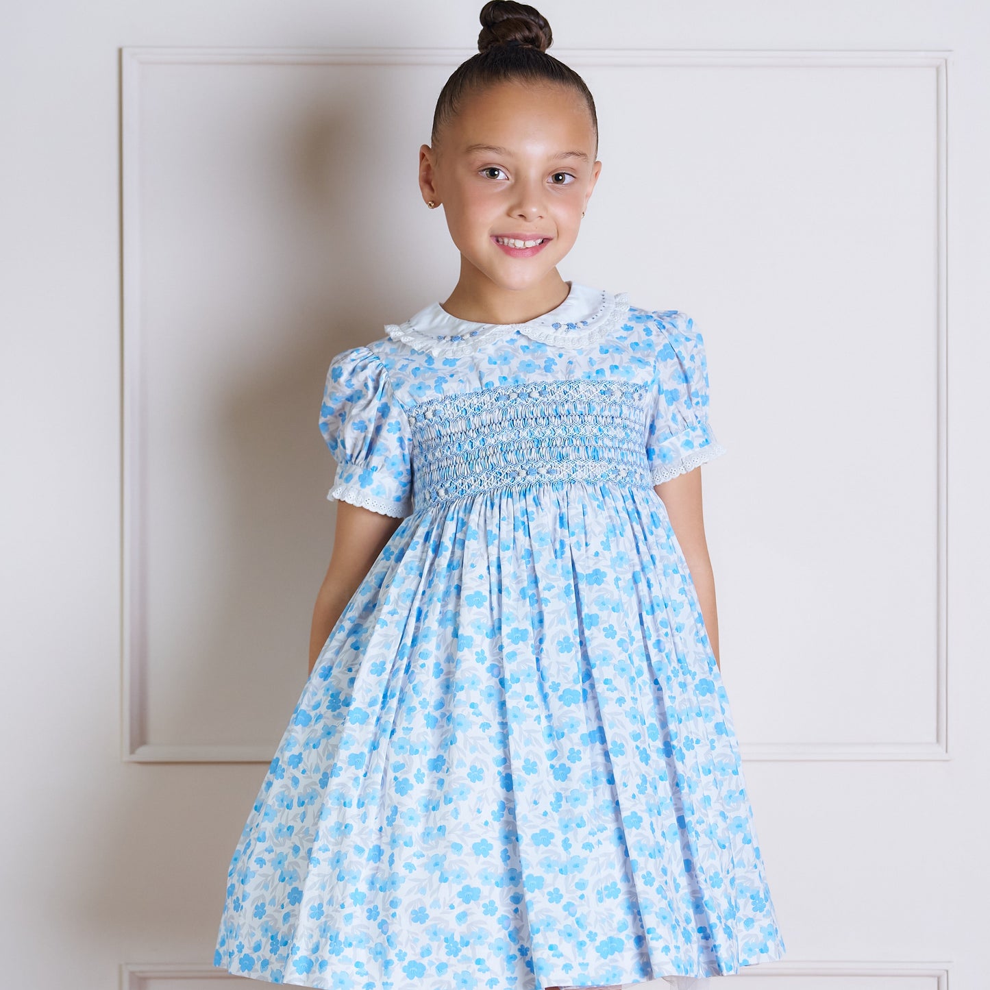 Hand Smocked Bluebell Dress