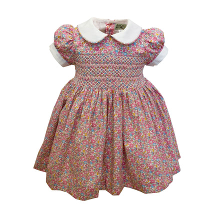 Hand smocked Flora dress ONE LEFT