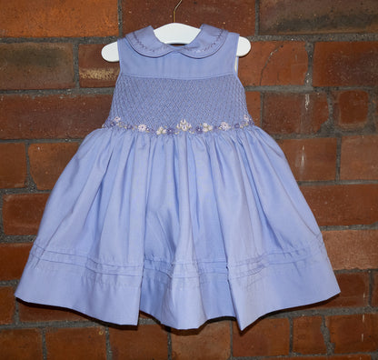 Hand smocked FLORENCE dress lilac