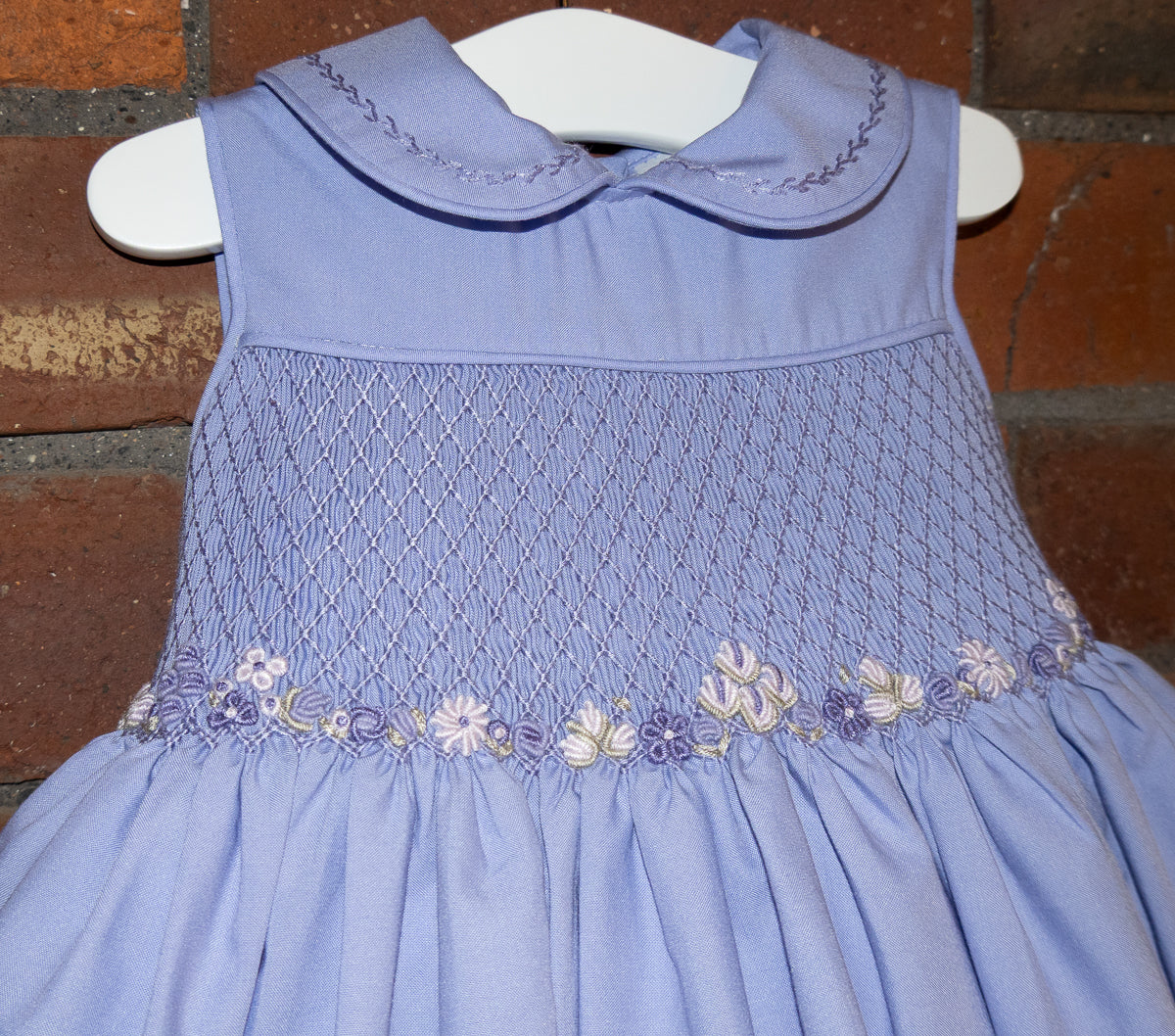 Hand smocked FLORENCE dress lilac
