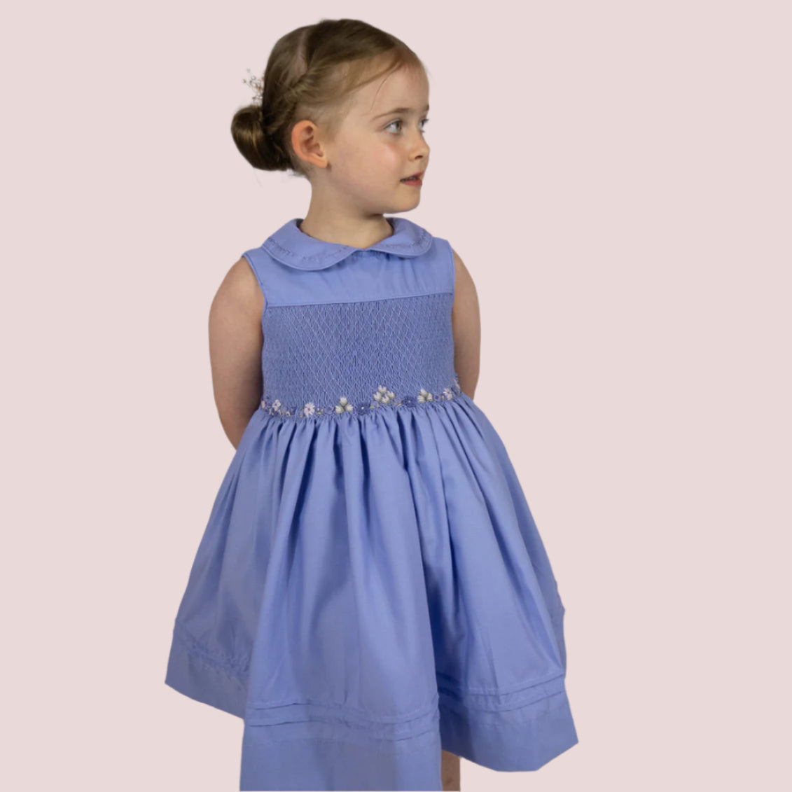 Hand smocked FLORENCE dress lilac