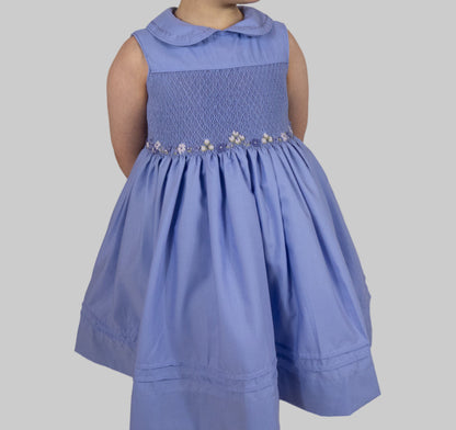 Hand smocked FLORENCE dress lilac
