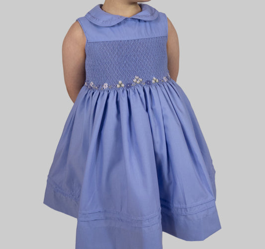Hand smocked FLORENCE dress lilac