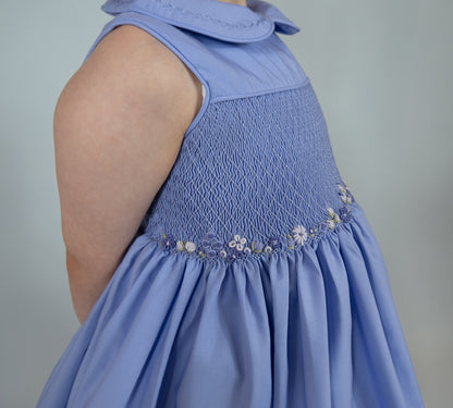 Hand smocked FLORENCE dress lilac