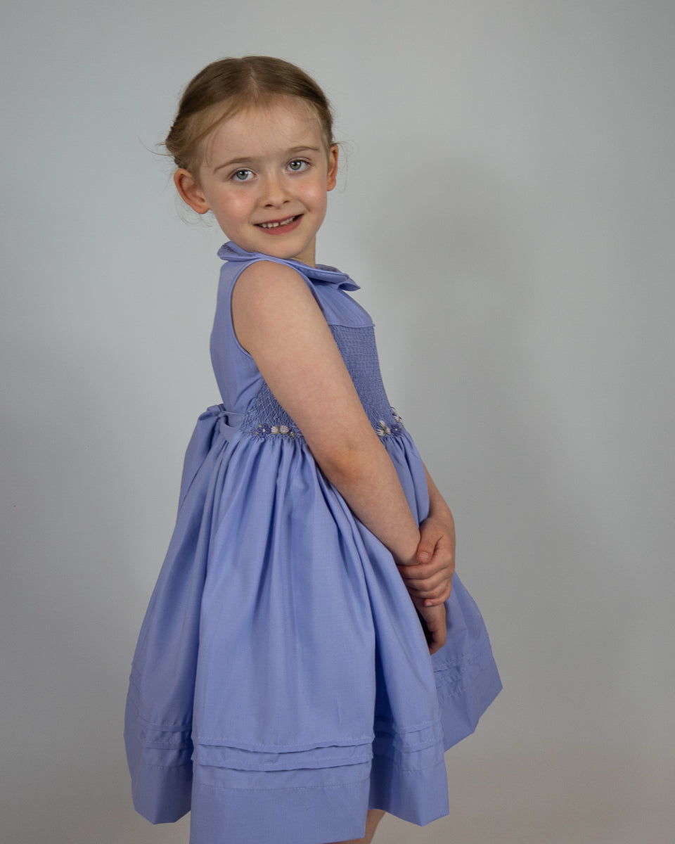 Hand smocked FLORENCE dress lilac