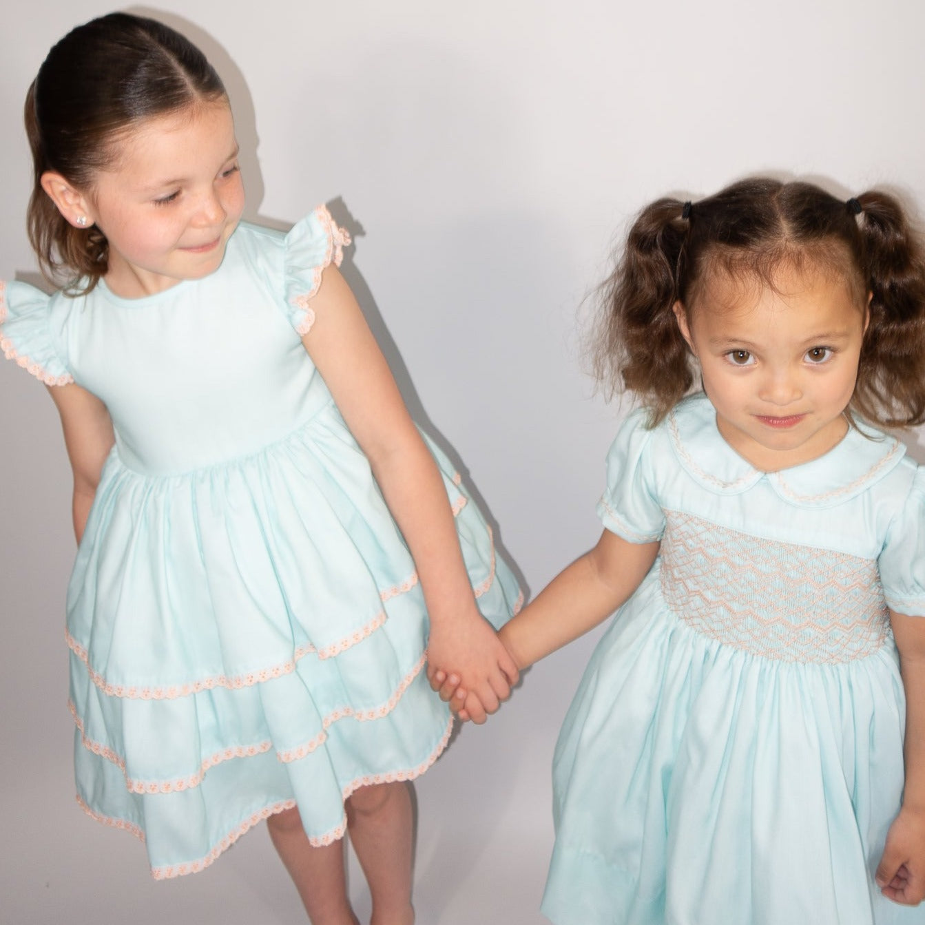 Soft mint ruffle dress