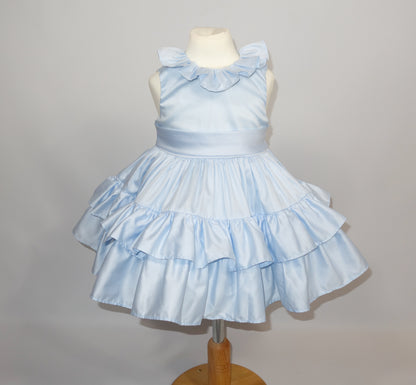 Sky blue Layered Puffball Dress