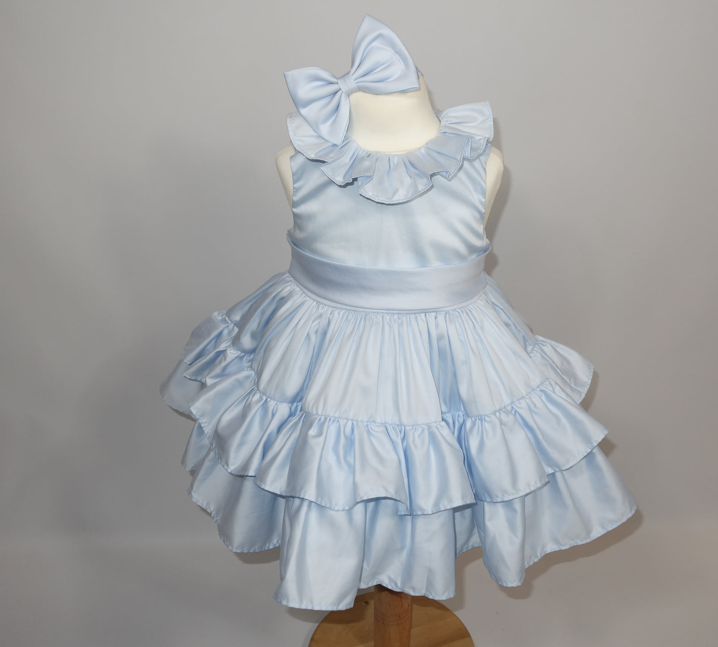Sky blue Layered Puffball Dress