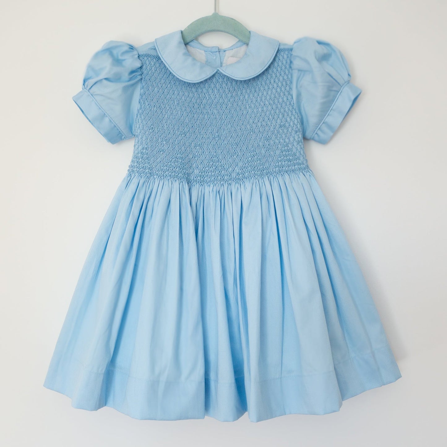 Hand smocked BONNIE dress blueJUST TWO LEFT!