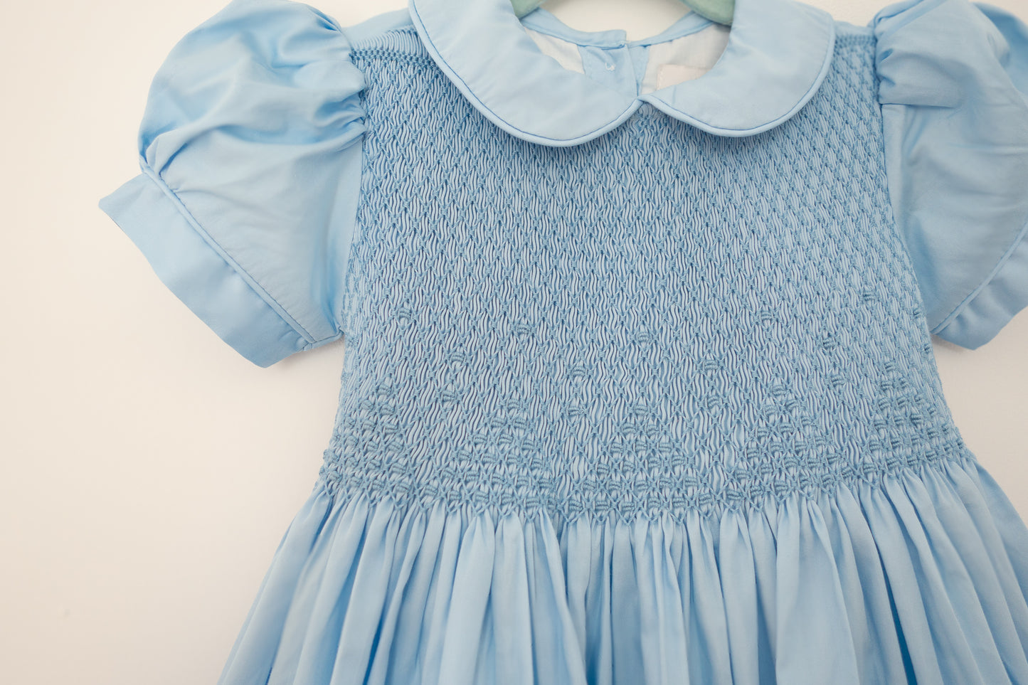 Hand smocked BONNIE dress blueJUST TWO LEFT!