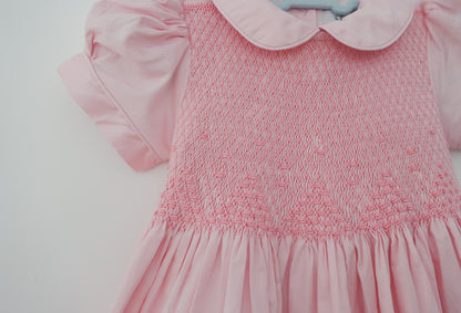 Hand smocked BONNIE dress pink ONE LEFT!