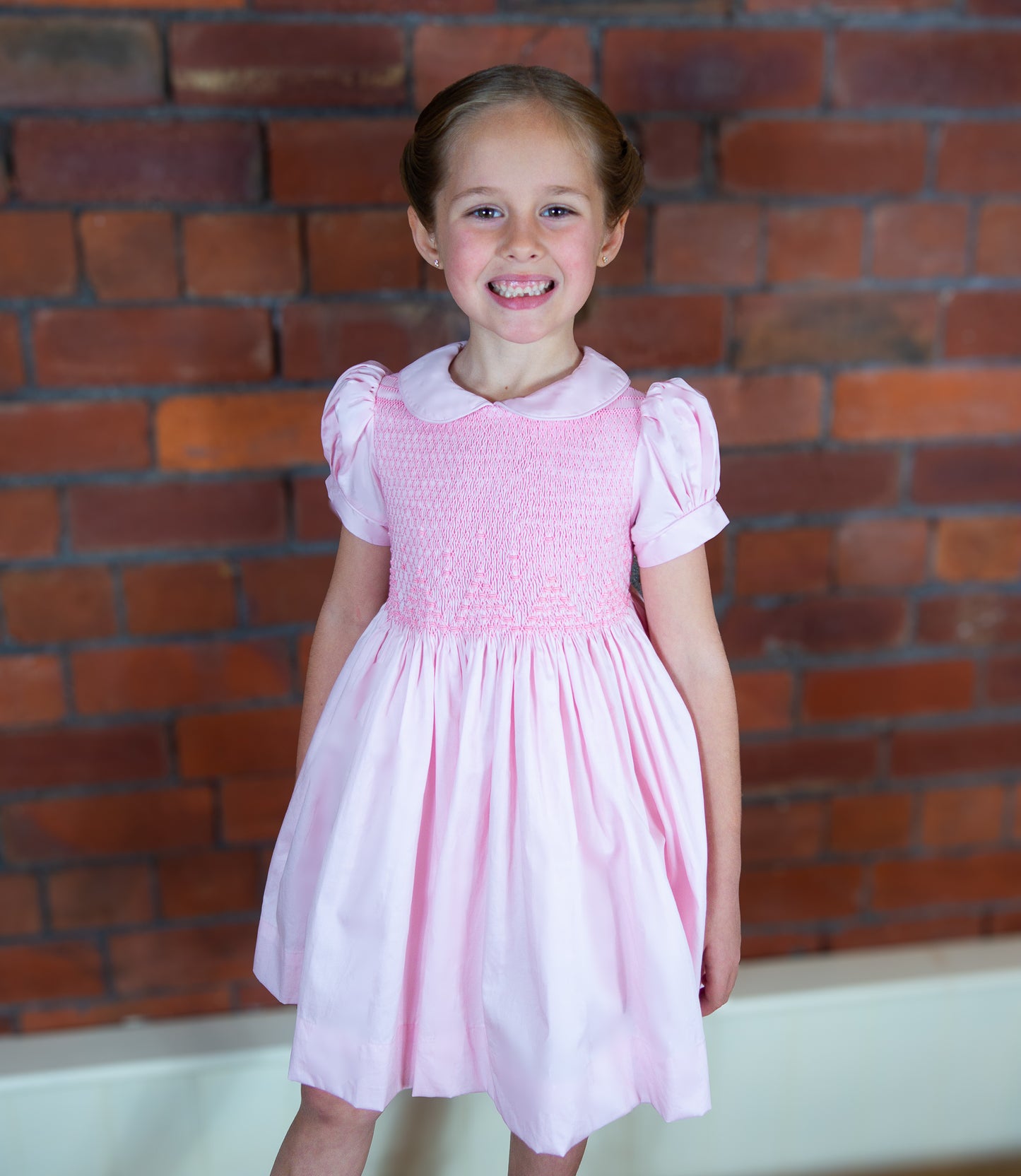Hand smocked BONNIE dress pink ONE LEFT!