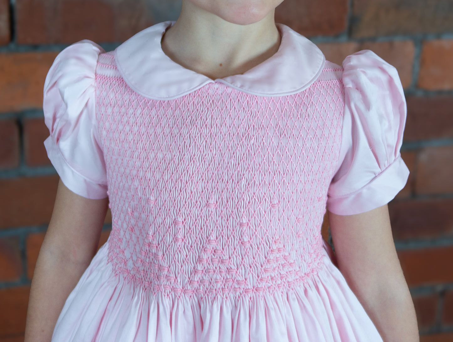 Hand smocked BONNIE dress pink ONE LEFT!